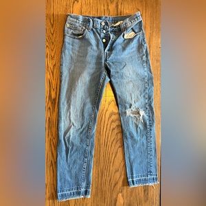 Levis 501 original fit cropped jeans